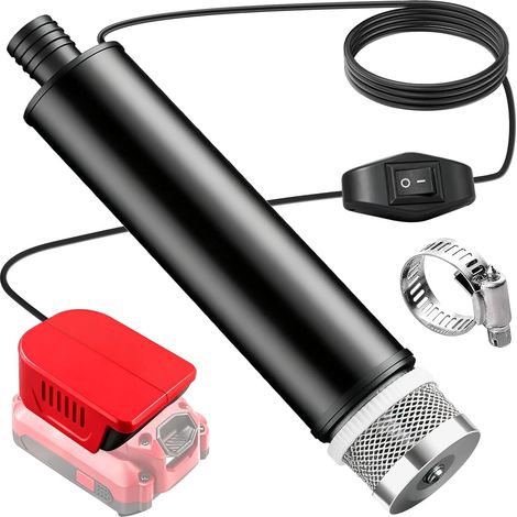 Mini pompe à eau pour batterie 18 V Li-ion, 30 L/min, 4500 tr/min, pompe submersible pour batterie 18 V, pompe à eau sale, pour jardin, jacuzzi, réservoir, piscine (1/3)