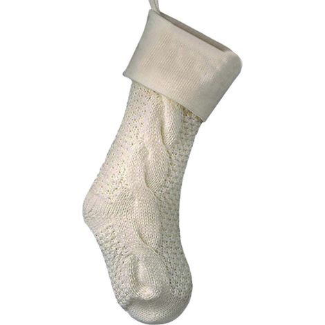 Chaussette De Noël - Tricotée En Tissu Non Tissé - 45,7 cm - Pour Arbre De Noël Cheminée Décoration Intérieure - 1 Pièce (1/5)