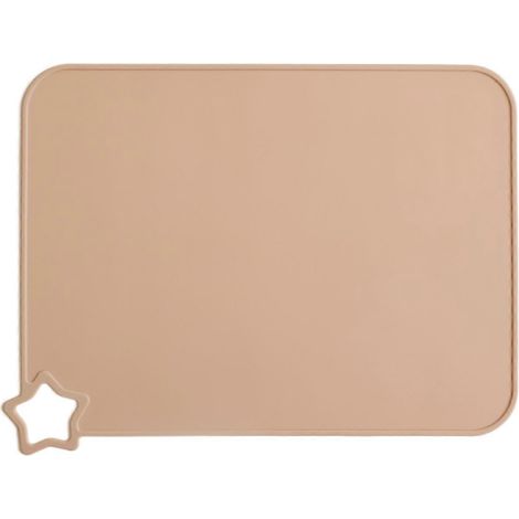 Sets de table souples en silicone pour bébé, tapis de table pour repas bébé, résistants à la chaleur et épais, couleur abricot (1/5)