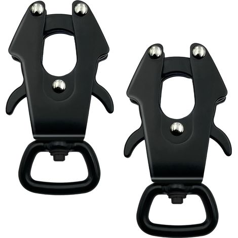 Lot de 2 boucles de laisse pour chien - Clip rotatif à 360 ° - Mousqueton - Laisse pour chien - Fermeture rapide et verrouillage rapide pour la fixation du collier pour animal (1/5)