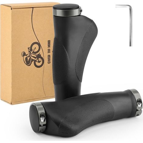 Ergonomische Fahrradgriffe mit Anti-Rutsch-Design, stoßdämpfend, für Mountainbikes (1/5)