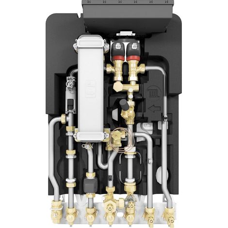 Bosch Wohnungsstat. FLOW8000 F8001 35 IS ungemischt, Unterputz, 35 kW, Edelstahl, 7735600465 (1/2)