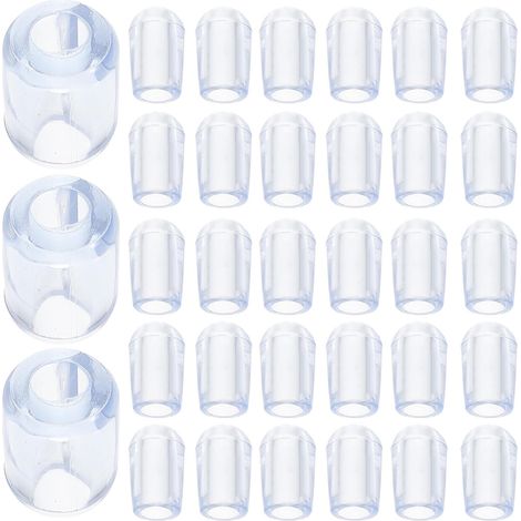 Lot de 80 protège-grilles d'évier en PVC transparent avec pieds pour (1/5)