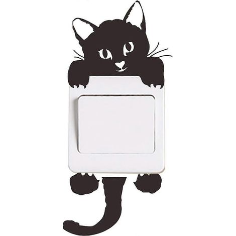 Stickers muraux chats pour interrupteur, décoration murale, art mural pour chambre de bébé (1/5)
