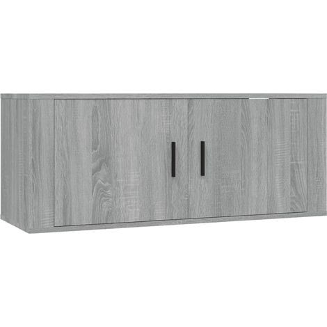 Mobile TV multimediale scaffale TV credenza TV sala da pranzo soggiorno camera da letto a parete sonoma 100 x 345 x 40 cm grigio 020028174