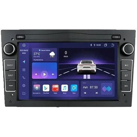 Autoradio Stéréo, 128 Go de ROM, Android 12 OS, S4 Noir (1/2)