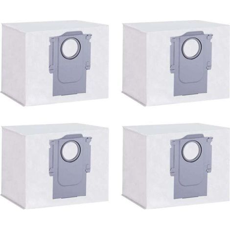 Confezione da 4 sacchetti per la polvere per le stazioni aspirapolvere Roborock S8+/ S8 Pro Ultra/ S7 MaxV Ultra/ S7 Pro Ultra/ Q7+/ Q7 Max+/ Q8 Max+/ Q5 Pro+, sacchetti di ricambio per aspirapolvere. (1/4)