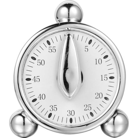 Minuteur D'alarme D'horloge Classique Argenté en Abs (1/5)