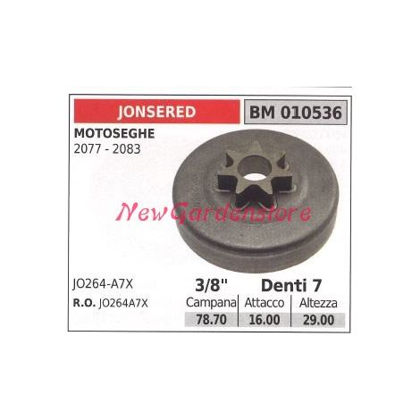 Pignone JONSERED motore motosega 2077 2083 3/8' denti 7 010536