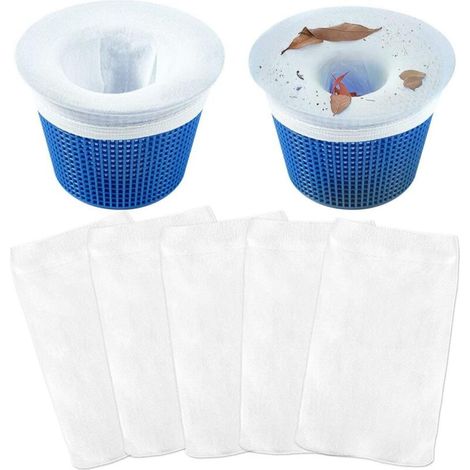 Lot de 5 chaussettes de piscine pour piscines à mailles fines et filtres de spa, réutilisables en maille ultra-fine pour les piscines au sol et hors sol (1/5)