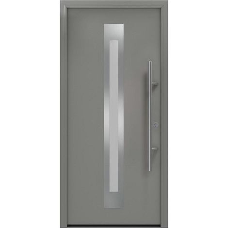Hörmann Ecostar Haustür "ISOPRO Secur IPS 770S", graualuminium matt (RAL 9007), 110 x 210 cm (B x H), DIN Rechts