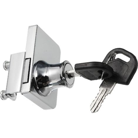 Serrure pour Armoire Vitrée en Alliage de Zinc, 5 à 8mm, Argenté (1/5)