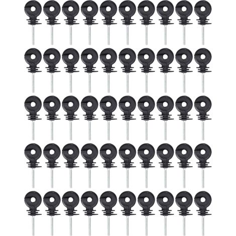 Isolateur de Clôture Électrique 50pcs Vis M5 Acier Carbone PP+PE Auto-taraudant pour Poteau Bois Fil Haute Tension (1/4)