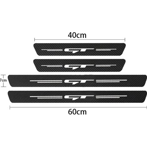 (4 pièces pour GT 1) Seuil de porte de voiture en fibre de carbone,autocollants de protection anti-rayures pour Kia GT Line,Sportage,Ceed,Picanto,K5,K3 et Stonic (1/3)