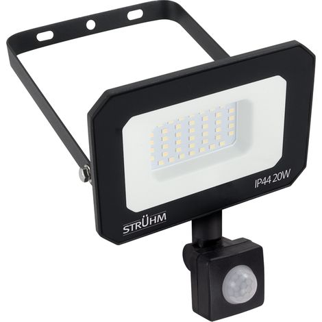 Projecteur LED avec détecteur de mouvement ASTON S 20W 4200K IP65 noir (1/2)