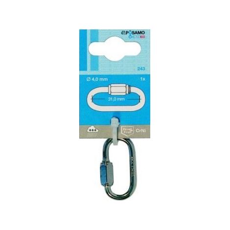 Mousqueton a vis inoxydable 4mm - 1 unité (Par 10)