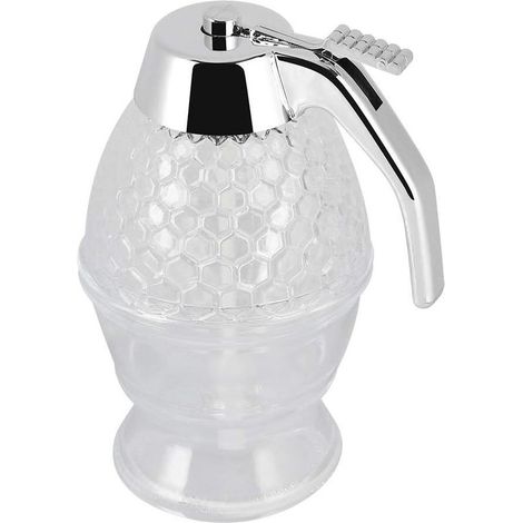Distributeur de miel vintage anti-goutte en acrylique de 200 ml pour sirop de miel. (1/5)