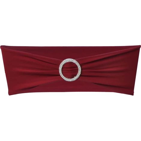 Maison Exclusive - Fascia Elasticizzata Bordò Decorativa Sedia con Fibbia Diamante 25 pz