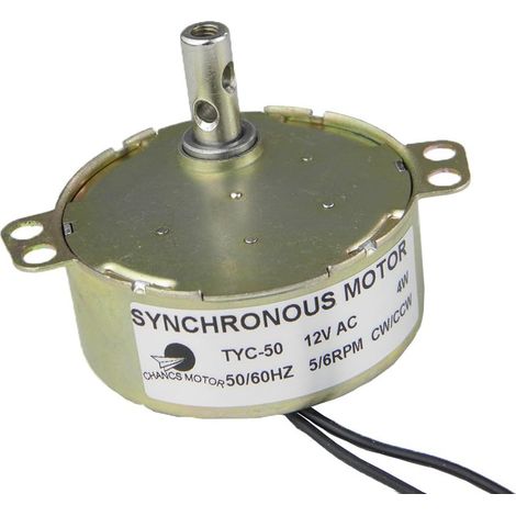TYC-50 AC 12V 5-6RPM CW/CCW Moteur électrique à basse vitesse Micro moteur Couple 4.8kgf.cm (1/5)