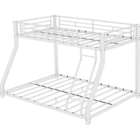 Litera de metal blanco 196,6 x 146,6 x 139 cm, escalera y barandillas, MODENUIT (1/5)