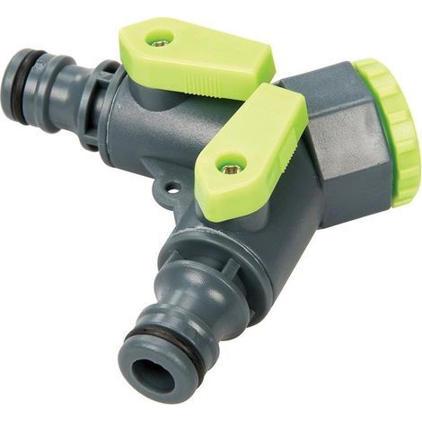 Lot de 3 adaptateurs de robinet dérivateur - Raccord 3/4 BSP femelle vers 1/2 mâle, en laiton massif, joint anti-fuite intégré, pour plomberie et arrosage extérieur (1/3)