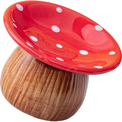 Plateau à bijoux en forme de champignon en céramique, de rangement ouvert de 4, 49 pouces pour vanité, chevet, bureau, plateau à bijoux en forme de champignon, bibelot en céramique, de chevet (1/5)