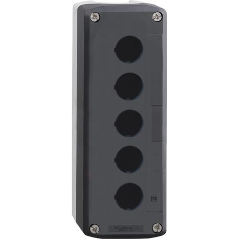 Pulsantiera vuota con 5 fori da 22mm IK03 IP65 in plastica Schneider XALD05