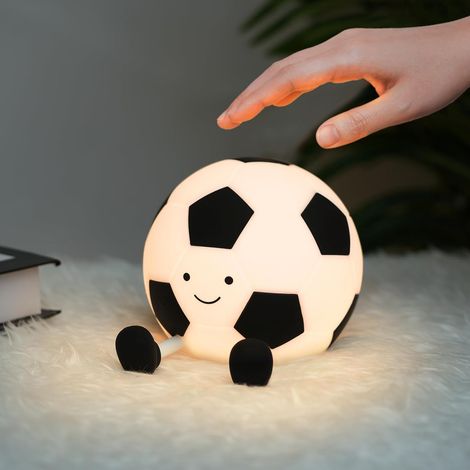 Veilleuse mignonne en silicone pour enfants, lampe de chevet rechargeable par USB, 3 niveaux de luminosité, minuterie de 30 minutes, cadeau d'anniversaire pour garçons et filles (1/4)