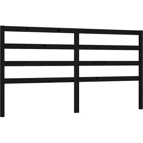 Maison Exclusive - Cabecero de cama madera maciza de pino negro 2 (1/5)