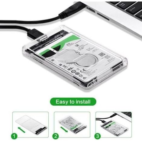 pair Botier Externe Orico pour Disque Dur SATA III II I HDD SSD 2.5 Pouces - Transparent - USB 3.0 - 2To Max - 5Gbps (1/4)