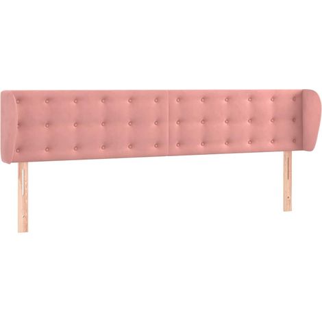 Maison Exclusive - Cabecero de terciopelo rosa 183x23x78/88 cm (1/5)