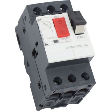 Disjoncteur Moteur - 9 A à 14 A - Pour Protection Contre Surcharge et Court-Circuit - Installation sur Rail 35 mm - AC 690 V - 1 Pièce (1/5)