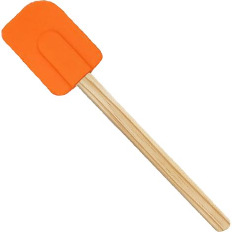 spatule à gâteau en silicone épais, grande spatule à manche en bois fendu, outil de cuisine pour la pâtisserie
