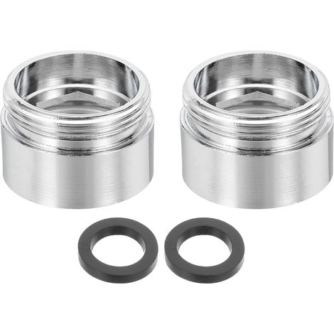 2Pièces Adaptateur De Mousseur De Robinet, 1/2" Femelle Vers M22 Mâle Avec Joint, Longueur 15mm, Réducteur De Robinet Aérateur, adaptateur robinet cuisine pour tuyau d'arrosage (1/5)
