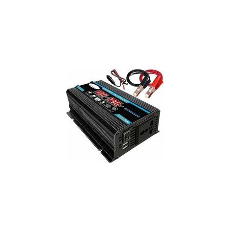 Convertidor 12V 220V pur sinus 300W – Écran LED – 2 precios UE y 1 puerto USB – Protección contra sobrecargas y circuitos