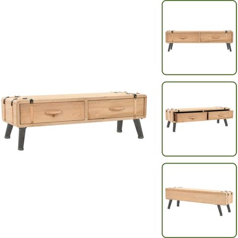 Credenza bassa - vidaXL Mobile TV in Legno Massello di Abete 120x33x35 cm - Mobile retro