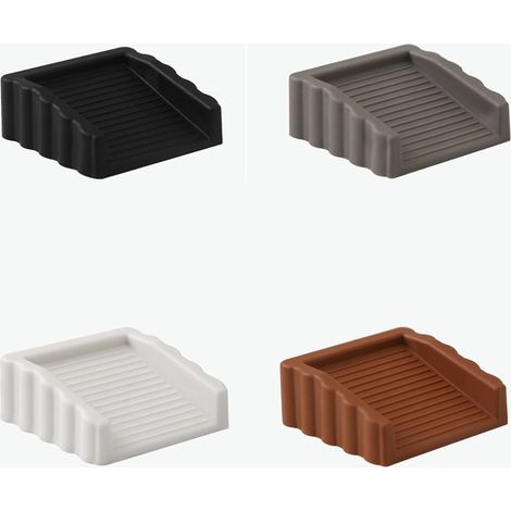 Lot de 4 petits butoirs de porte en caoutchouc,cale en caoutchouc bidirectionnelle pour le bas,cales de porte décoratives pour le bureau (4 couleurs) (1/5)