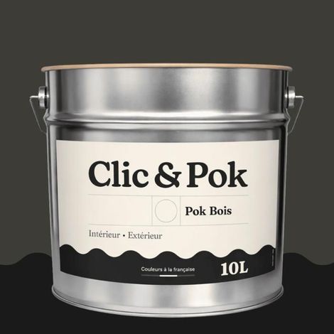 Peinture Bois Extérieur – POK BOIS - 10L - RAL 6015 - Olive noir- Résistante aux intempéries - Ne s'écaille pas (1/4)