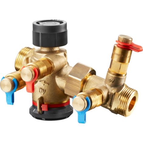 -Regulierventil "Cocon QTZ" DN20, 150-1050 l/h, AG flachd. mit MV (1/2)