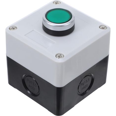 de commande industriel à bouton poussoir bouton plat vert
