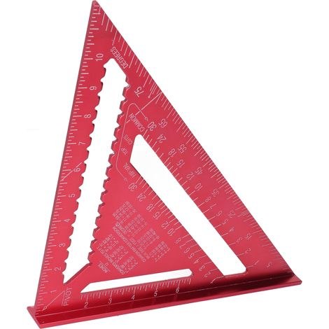 Équerre de mesure 90° en alliage d'aluminium 12 pouces, outil de menuiserie de précision pour angles droits (1/5)