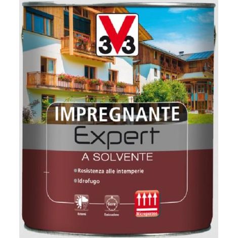 V33 – Imprégnant protecteur bois dur noyer clair 3 litres – Hydrofuge et respirant – Pénètre profondément – Prêt à l'emploi