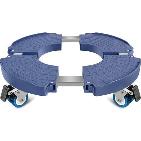 Porte Plante A Roulettes, Support Plante 40-58cm Réglable Pour Pot De Fleur Pied De Parasol, Plateau Roulant Pour Intérieur À Extérieur, Capacité De Charge 150 Kg (1/4)