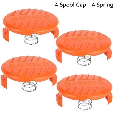 Compatible Replacing the AF-100 Lawn mower Spare Spool Cap Covers with spring for Trimmer Spool Tool ABS Material Strong and durable,4 pieces (1/5)