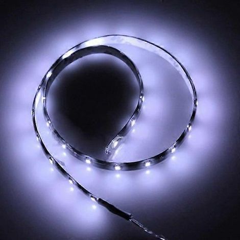 Deux bandes lumineuses néon de 120 cm, 60 SMD, pour éclairage sous caisse automobile, flexibles et étanches - blanches. (1/3)