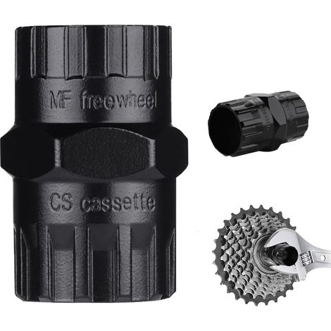 Outil 2 en 1 Démonte Cassette Vélo,Démonte Cassette,Convient pour enlever Les Anneaux de Verrouillage de Tirelire avec 12 Dents et Les Outils de Roue Libre avec 12 Dents