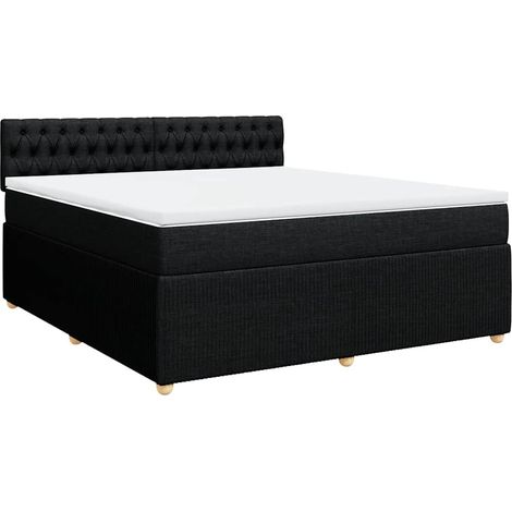 Maison Exclusive - Boxspringbett mit Matratze Schwarz 180x200 cm