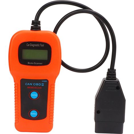 U480 Car OBD2 Scanner de diagnostic LCD Affichage 10‑12V DC Universal Engine Code Reader Tool (1/5)