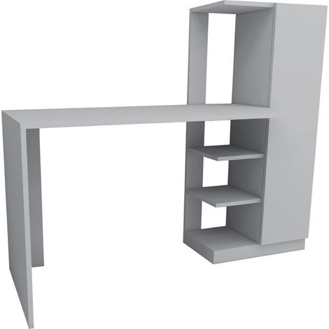 Bureau avec armoire et étagères blanc Klasiko 120 (1/5)