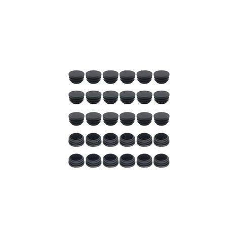 Embout de Chaise 25mm 50 Pièces Bouchon pour Tube Rond Embout pour Tube Embout Tube Rond Bouchons de Tubes Rond Embout Entrant Rond Bouchon pour Pied de Chaisse Capuchon pour Poteau
